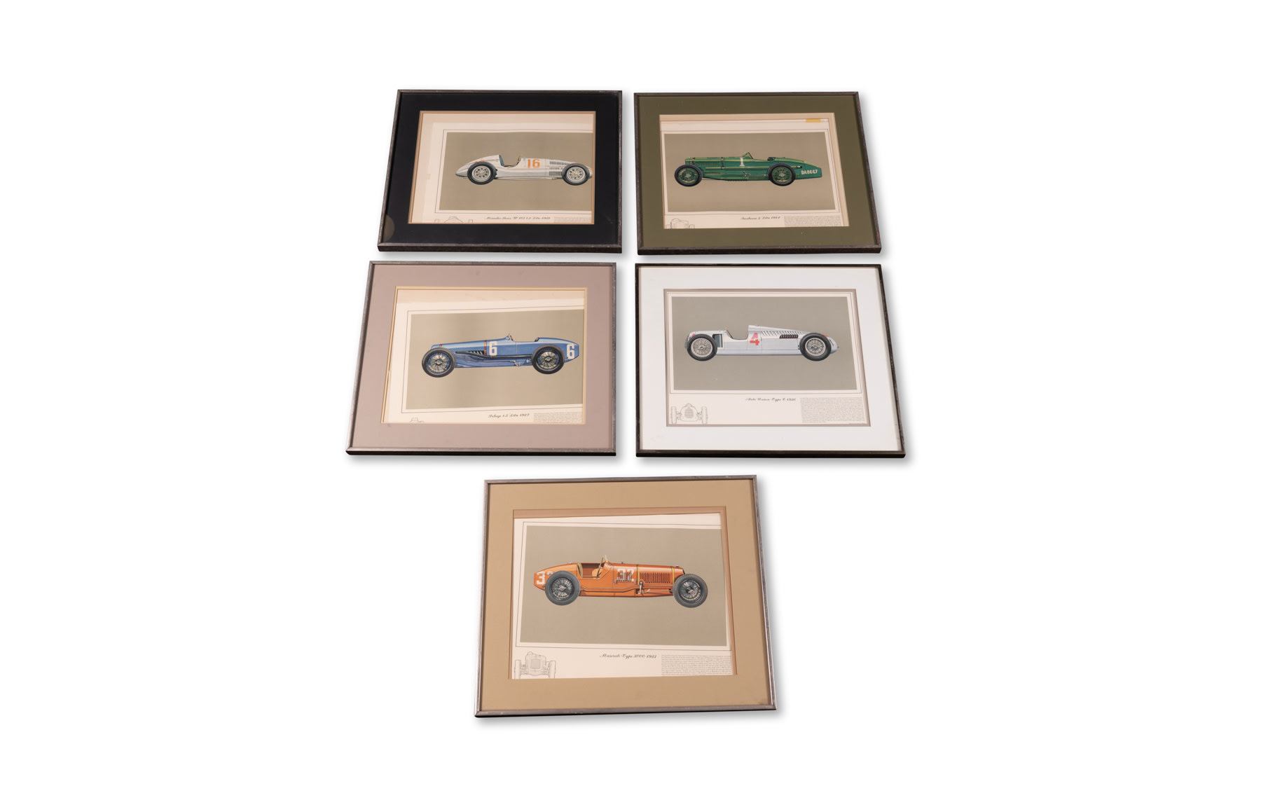 Assorted Race Car Prints Gooding & Company